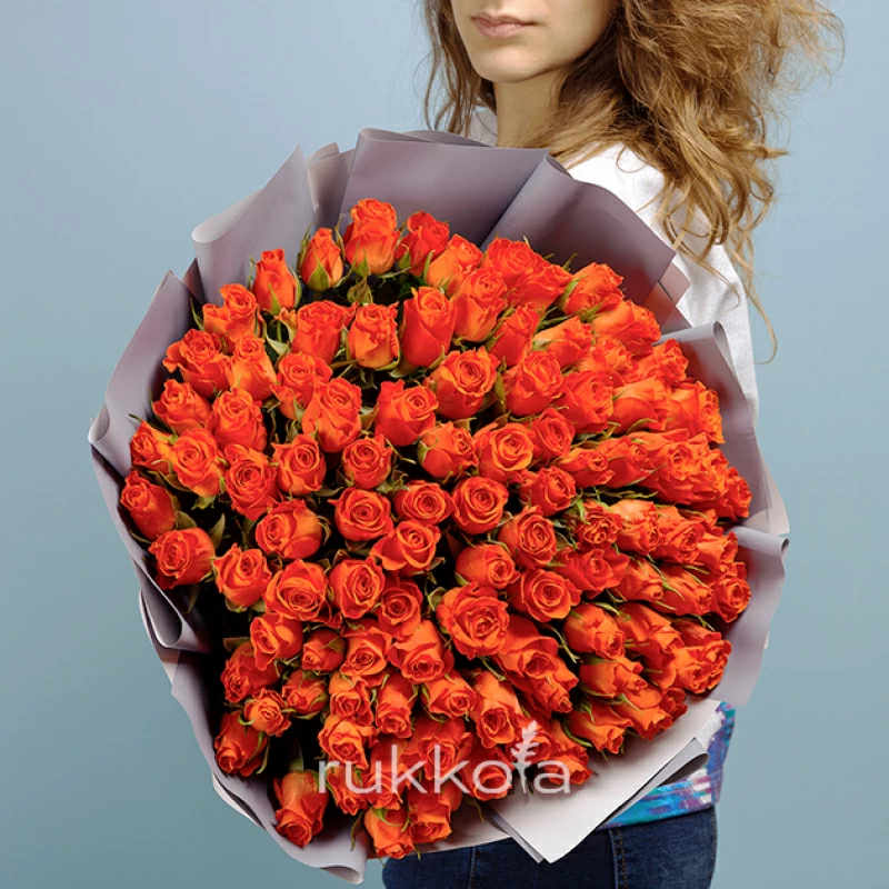 101 оранжевая роза (Кения)