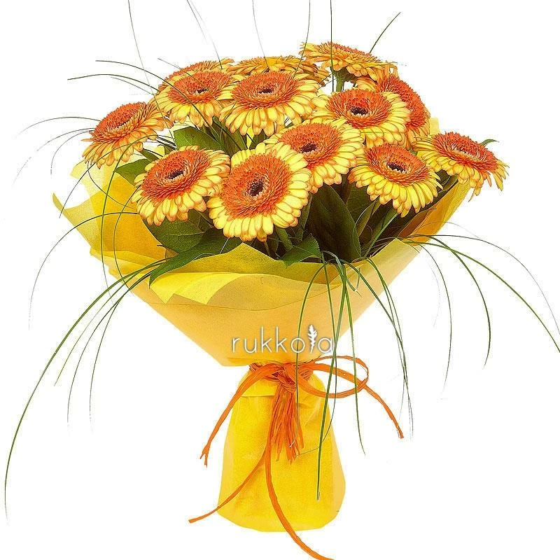 Букет с желтыми герберами