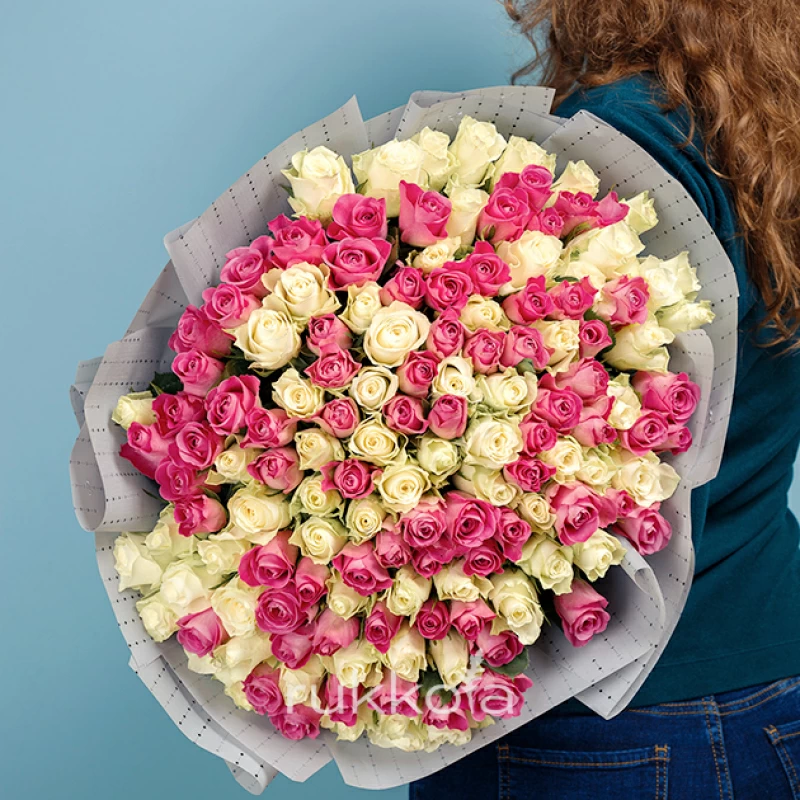 151 розовая и белая роза (Кения)