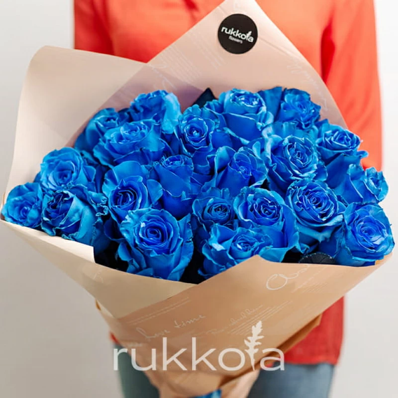 21 синяя роза