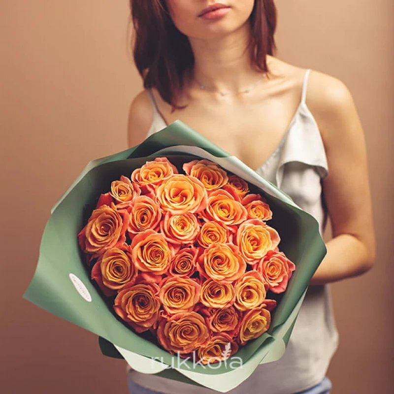 21 персиковая роза