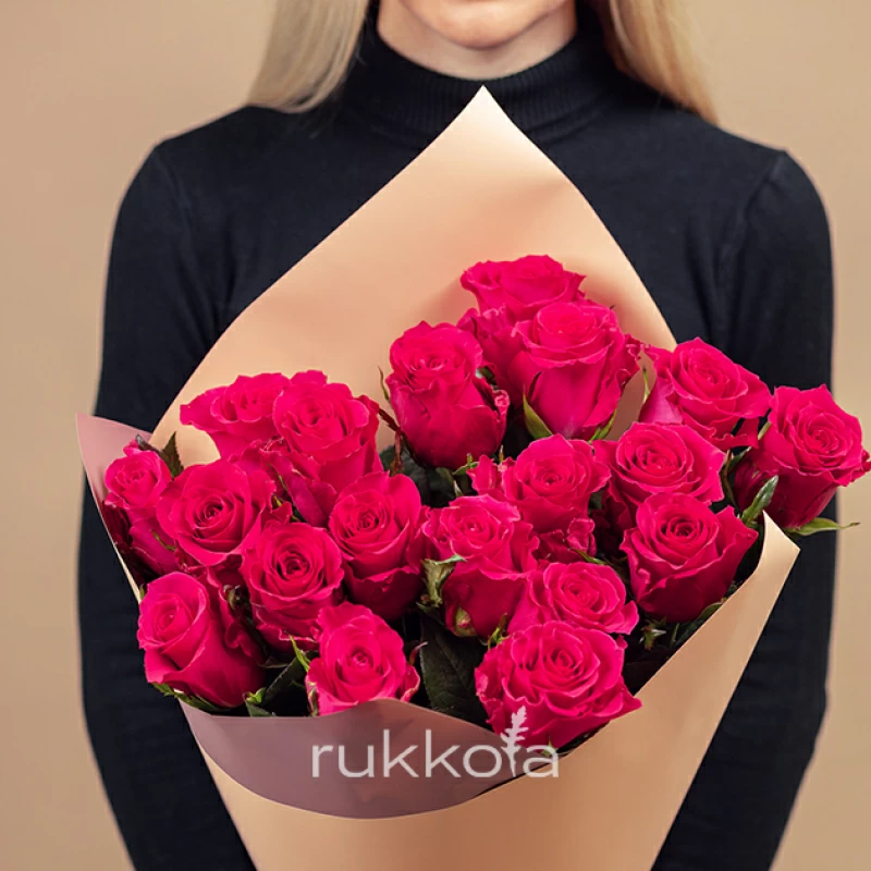 21 малиновая роза Пинк Флоид (Эквадор)