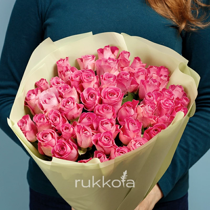 51 розовая роза (Кения)