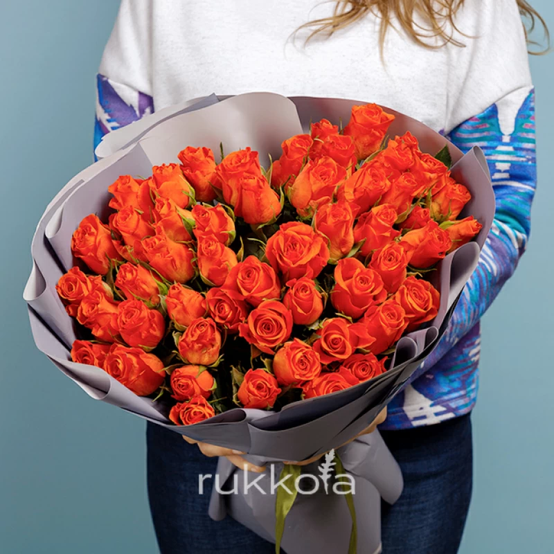 51 оранжевая роза (Кения)