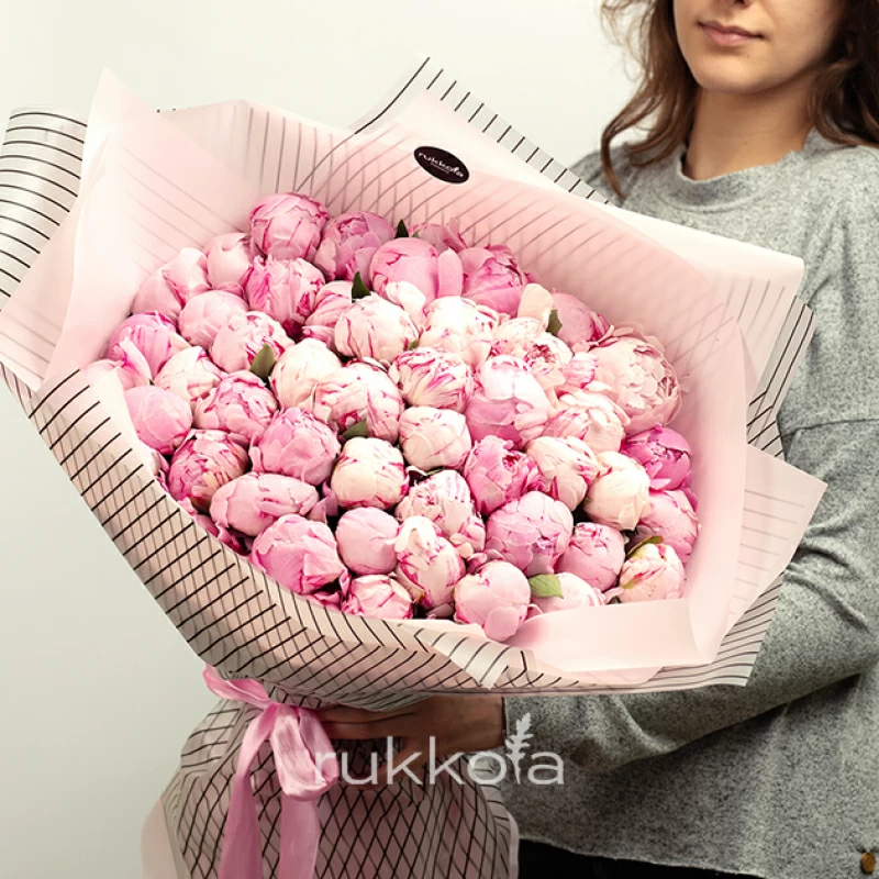 51 розовый пион