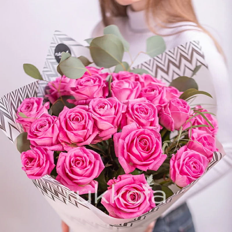 21 розовая роза