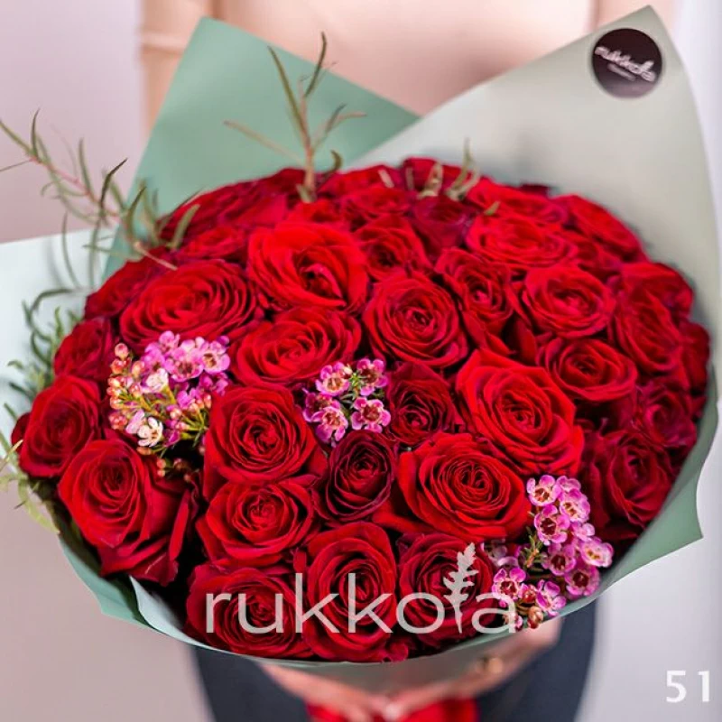 51 красная роза