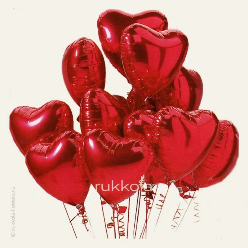 Красный шар в виде сердца (цена за 1 шар)