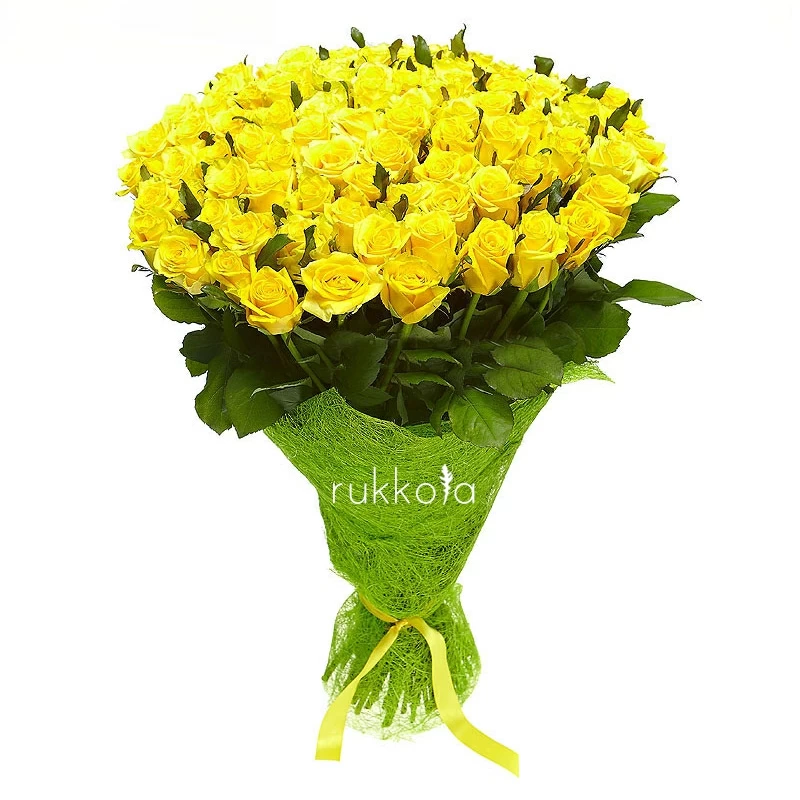 101 желтая роза