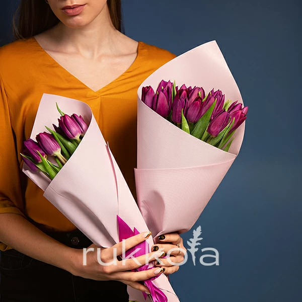 Тюльпан лиловый оптом 1 пачка 50 шт.