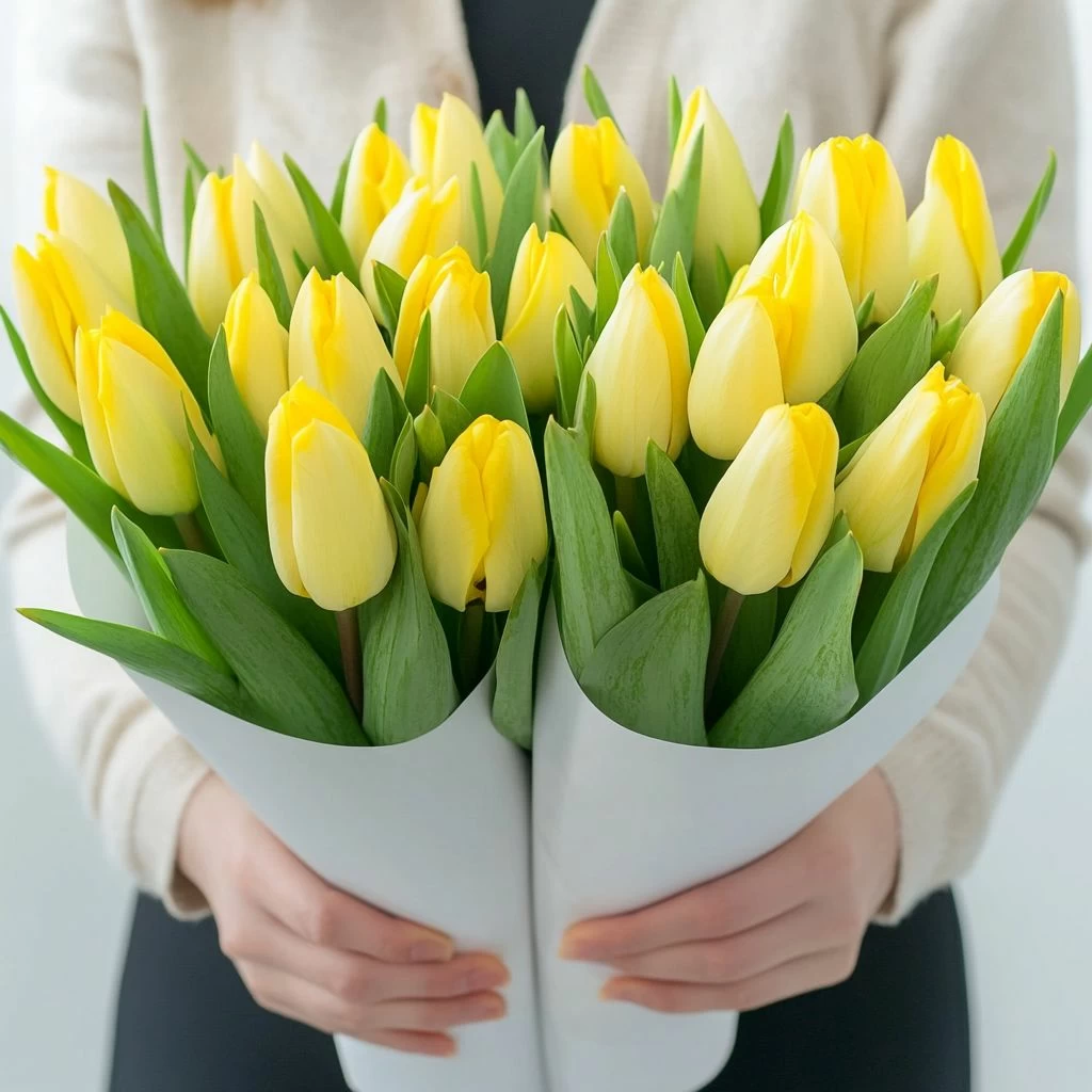 Тюльпан желтый оптом 1 пачка 50 шт.