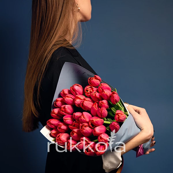 Тюльпан ярко-розовый оптом 1 пачка 50 шт.